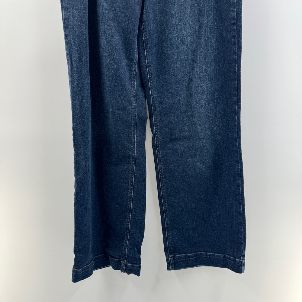 Judy Blue Women’s Dark Wash Wide Leg Jeans Zipper Fly Size 7/28 - Picture 4 of 8